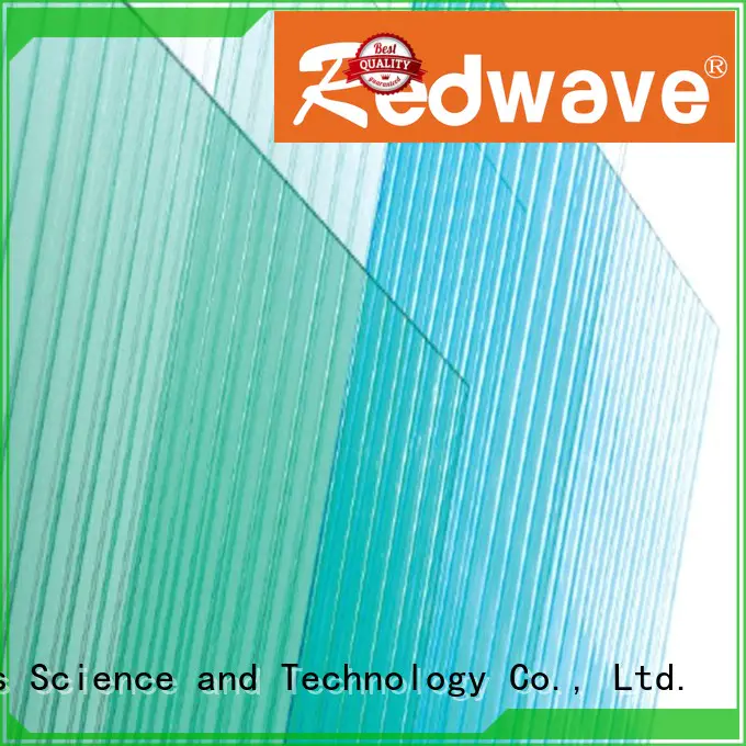 3.0mm Custom solid quality 1.5mm polycarbonate roofing sheets Redwave embossed