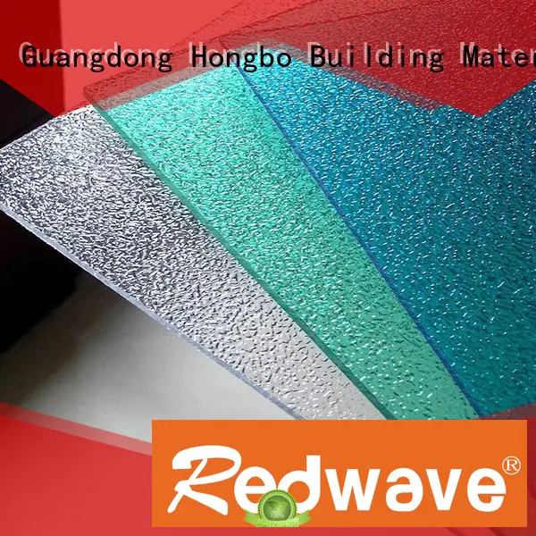 1.0mm embossed Redwave Brand polycarbonate roof sheeting prices factory