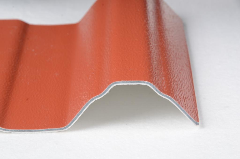 Redwave ASA PVC roofing sheet , long lifetime, heat insulation, corrosion resistance, color lasting