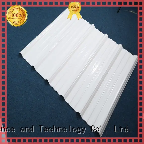 white color apvc Redwave Brand plastic roof tiles manufacture